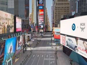 New York Times Square at Day and Night 3D Модель