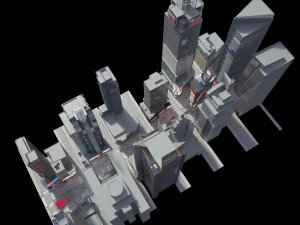 New York Times Square at Day and Night 3D Model