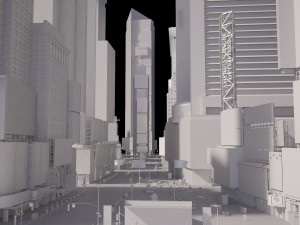 New York Times Square at Day and Night 3D Модель