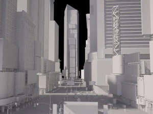 New York Times Square at Day and Night 3D Model
