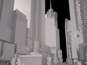 New York Times Square at Day and Night 3D Модель