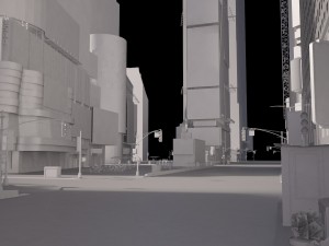 New York Times Square at Day and Night 3D Модель