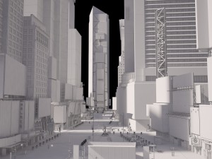 New York Times Square at Day and Night 3D Модель