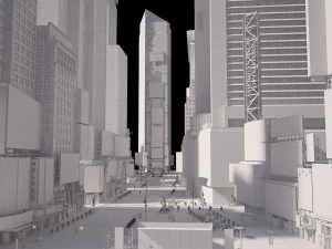 New York Times Square at Day and Night 3D Model