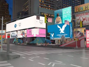 New York Times Square at Day and Night 3D Model