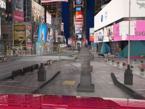 New York Times Square at Day and Night 3D Модель