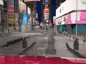 New York Times Square at Day and Night 3D Model