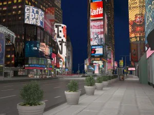 New York Times Square at Day and Night 3D Model