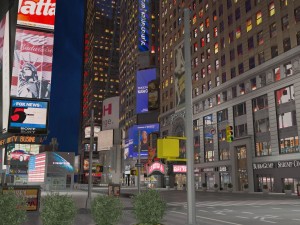 New York Times Square at Day and Night 3D Модель