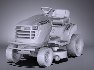 John Deere X125 Lawnmover Model 3D