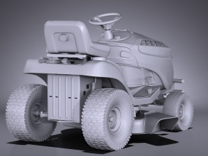 John Deere X125 Lawnmover Model 3D