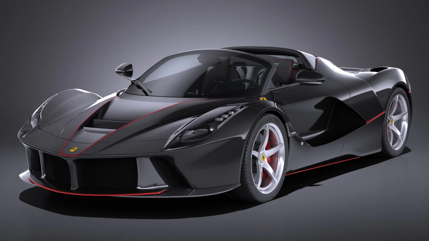 Ferrari LaFerrari Aperta 2017 3D Model .c4d .max .obj .3ds .fbx .stl .blend