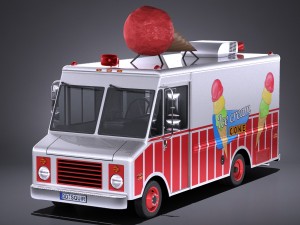 Ice Cream Truck 3D Model