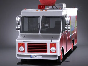 Ice Cream Truck 3D Model