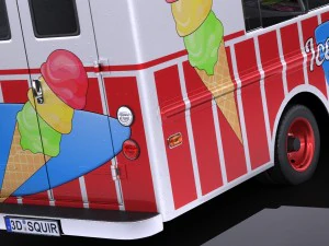 Ice Cream Truck 3D Model