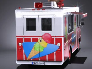 Ice Cream Truck 3D Model