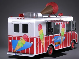 Ice Cream Truck 3D Model