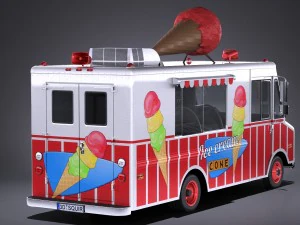 Ice Cream Truck 3D Model
