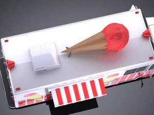 Ice Cream Truck 3D Model