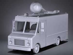 Ice Cream Truck 3D Model