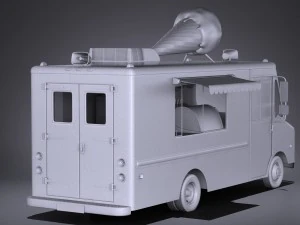 Ice Cream Truck 3D Model