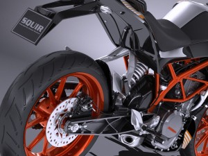 KTM Duke 390 2016 Modelo 3D
