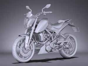 KTM Duke 390 2016 Modelo 3D