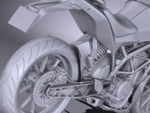 KTM Duke 390 2016 3D Model