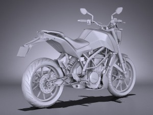 KTM Duke 390 2016 Modelo 3D