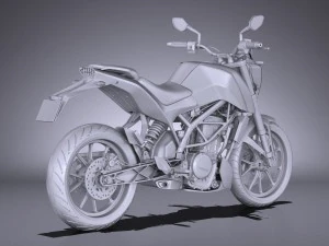 KTM Duke 390 2016 3D Model