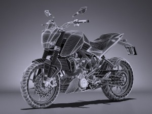KTM Duke 390 2016 Modelo 3D