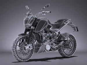 KTM Duke 390 2016 3D Model