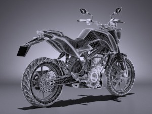 KTM Duke 390 2016 Modelo 3D