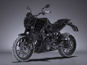 KTM Duke 390 2016 Modelo 3D