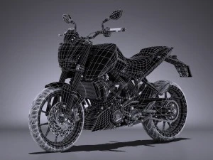 KTM Duke 390 2016 3D Model