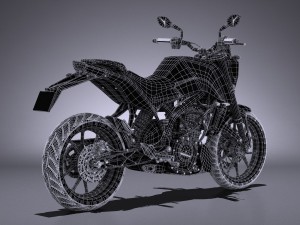 KTM Duke 390 2016 Modelo 3D