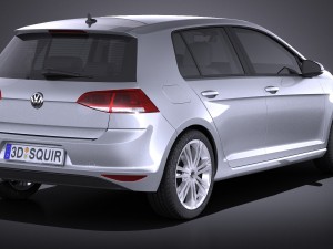 Volkswagen Golf 5-door 2017 3D-Modell