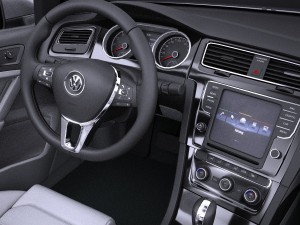 Volkswagen Golf 5-door 2017 3D-Modell