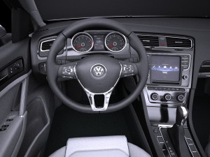 Volkswagen Golf 5-door 2017 3D-Modell