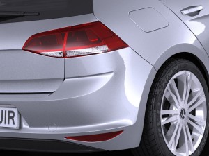 Volkswagen Golf 5-door 2017 3D-Modell