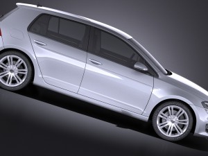 Volkswagen Golf 5-door 2017 3D-Modell