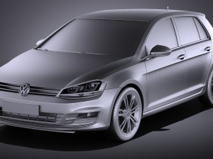 Volkswagen Golf 5-door 2017 3D-Modell