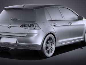 Volkswagen Golf 5-door 2017 3D-Modell