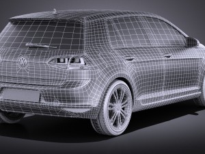 Volkswagen Golf 5-door 2017 3D-Modell