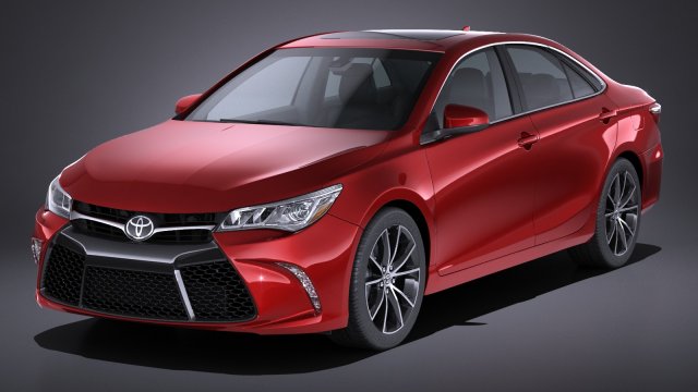 Toyota Camry XSE 2017 Model 3D .c4d .max .obj .3ds .fbx .stl .blend