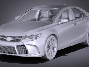 Toyota Camry XSE 2017 Model 3D