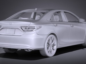 Toyota Camry XSE 2017 Model 3D