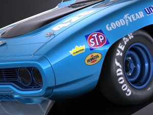 Plymouth Roadrunner Nascar Richard Petty 1971 Modèle 3D
