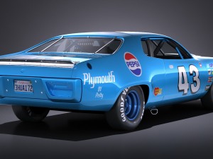 Plymouth Roadrunner Nascar Richard Petty 1971 Modèle 3D