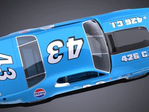 Plymouth Roadrunner Nascar Richard Petty 1971 3D Model